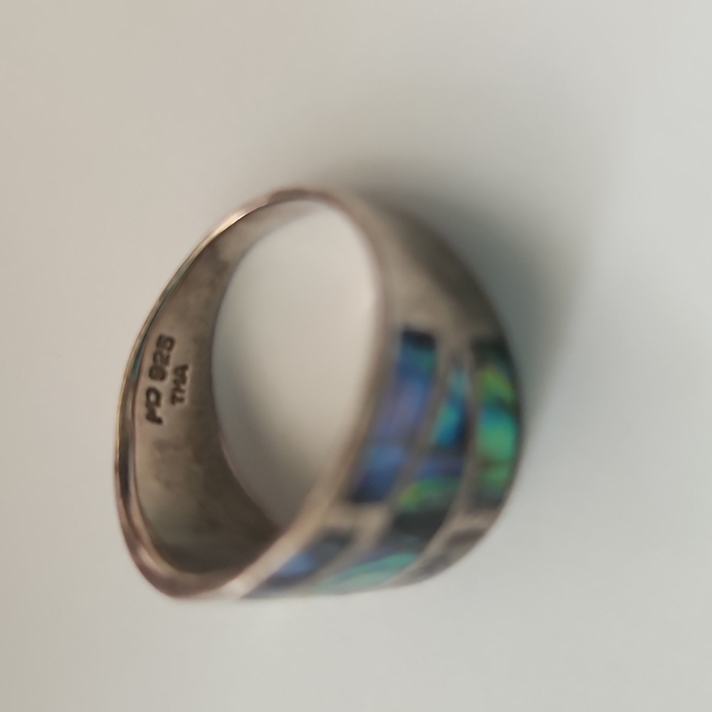 Sterling Silver Abalone Shell Inlay MO 925 TMA - Picture 4 of 5